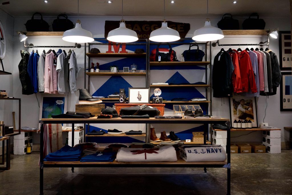 Teaching retail marketing. Image is of a fashion store.